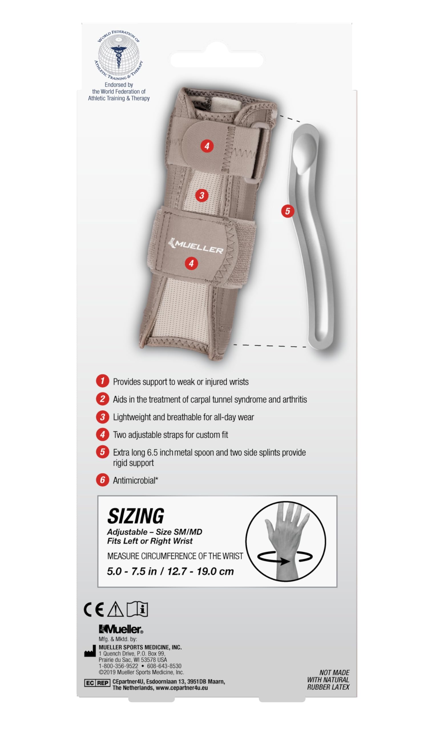 インヴェル　メディカルサポーター　Ｍ Amazon.com: MUELLER Sports Medicine Reversible Wrist Stabilizer